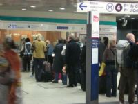 Queue at Gare du Nord Metro