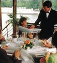 table for lunch on the river seine